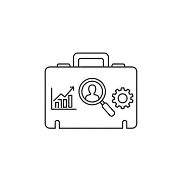 Business Analytics & HR Management Icon PNG Transparent
