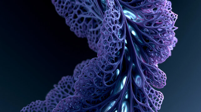 Purple microscopic tissue, regenerative medicine, organoid research, cancer science, biotechnology, precision healthcare