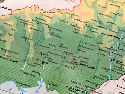 Map of Palangkaraya City in Central Kalimantan