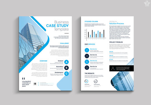 Case Study Flyer Template Layout