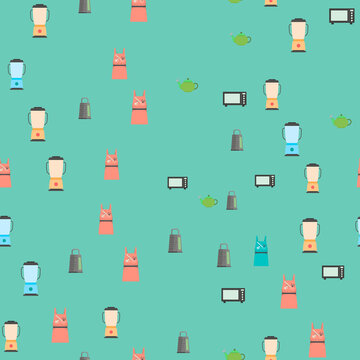 Kitchen Utensils and Appliances Pattern