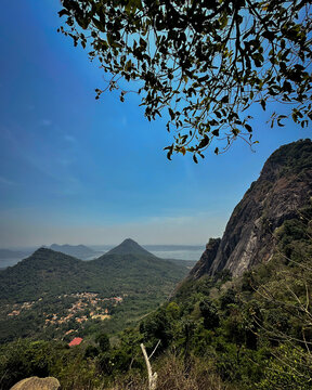 From this vantage point, one can see the landscape featuring Mount Bongkok and Mount Lembu in Purwakarta, West Java, Indonesia.