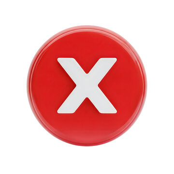 Red circle icon with white cross symbol