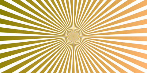 Fototapeta premium Sunburst pattern with a golden hue radiating outwards, creating a sense of energy and optimism. This abstract graphic design uses lines of varying thickness to form a dynamic visual effect.
