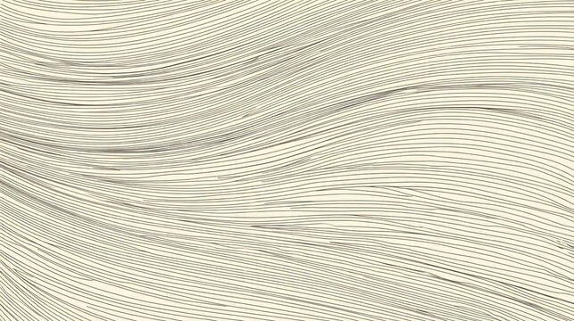 Clean contemporary graphic wallpaper consisting of hundreds of extremely thin flowing lines traveling horizontally in gently changing curves, 