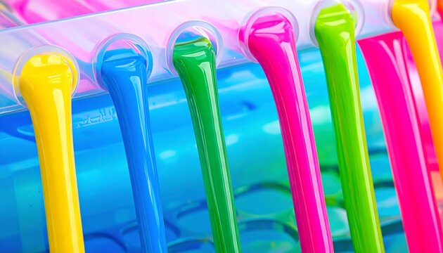 Colorful Plastic Straws Bright Playful Arrangement
