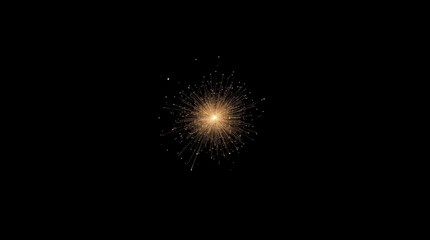 Fototapeta premium Luminous dandelion seed head glowing against dark background