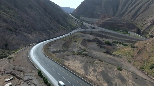 Aerial View of Al Amerat Bausher Mountain Road Muscat Oman