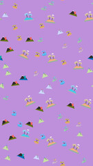 Pattern of Islands, Mountains, and Sprouts © arul