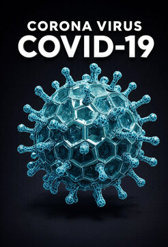 Detailed illustration of coronavirus covid nineteen virus particle structure