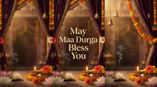 may maa durga bless you with peaceful wishes and divine grace during festival.