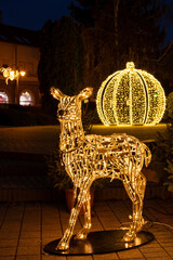 christmas light ornament festive holiday decoration with  reindeer lights © Sarolta Nagy