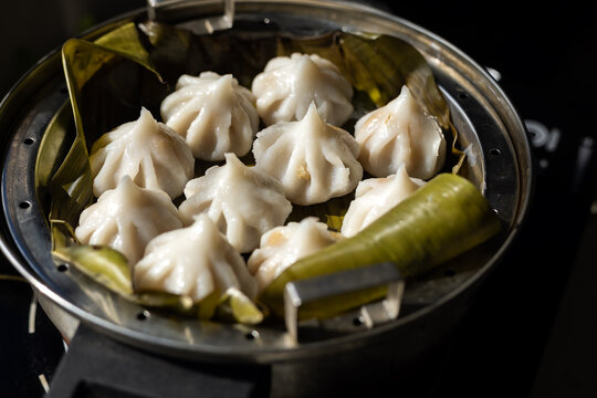 Steamed white Modak for Ganesh Chaturthi