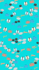 Pattern of clothing and luggage items © wira