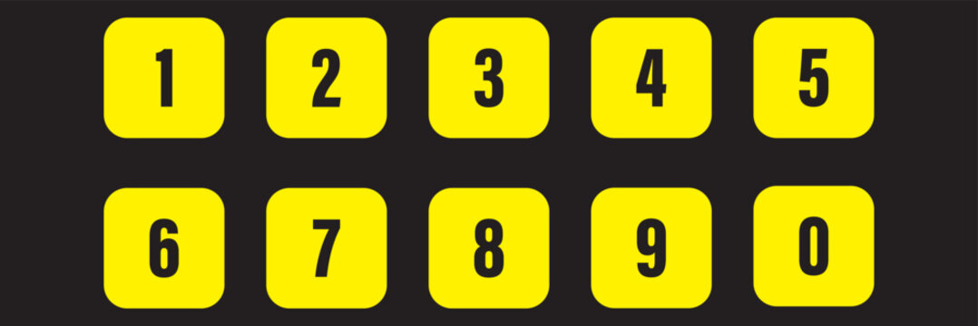 Bullet point number icon set.numbered circle set.eps 10