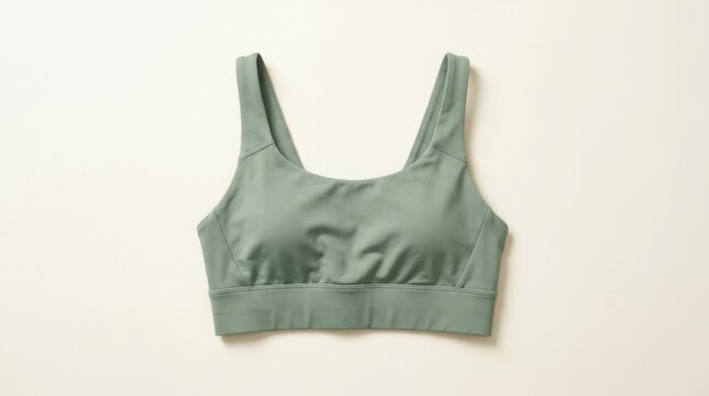 Sage Green Seamless Sports Bra for Women.