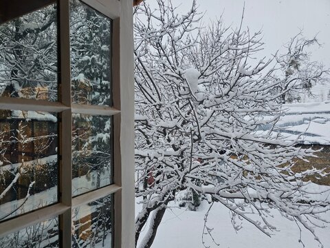 Snow Covered Kashmir in Winter, White Paradise in Kupwara, Jammu and Kashmir, India