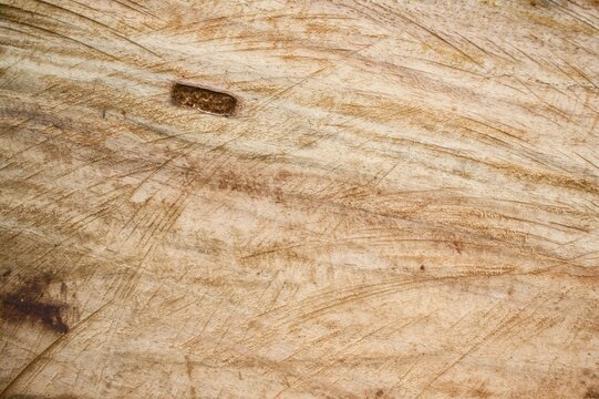 Natural light brown timber cross section texture background showing saw blade marks