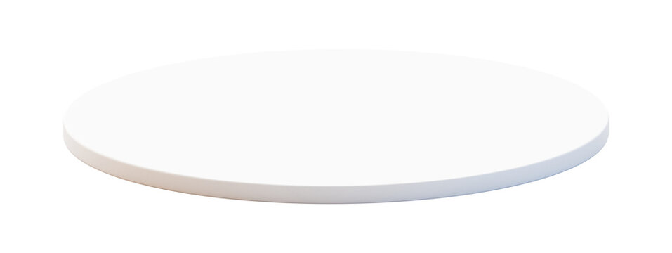 White flat product display mockup stand podium isolated on transparent png background