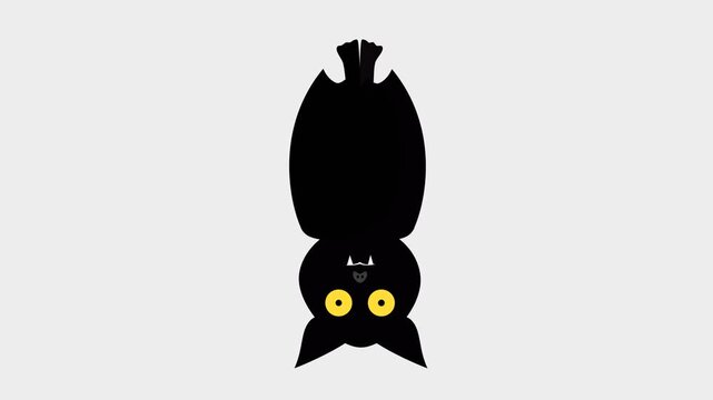silhouette bat animation with a transparent background, bat animation moving because of wind effect, made for an element in a Halloween celebration video