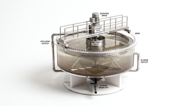 Industrial Circular Clarifier Model for Wastewater Treatment