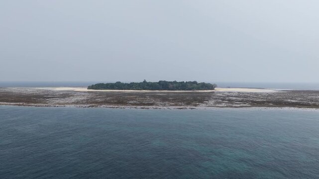 The remote Sangalaki Island is surrounded by a thriving coral reef in the scenic Derawan Archipelago of East Kalimantan, Indonesia. This area harbors extraordinary marine biodiversity.