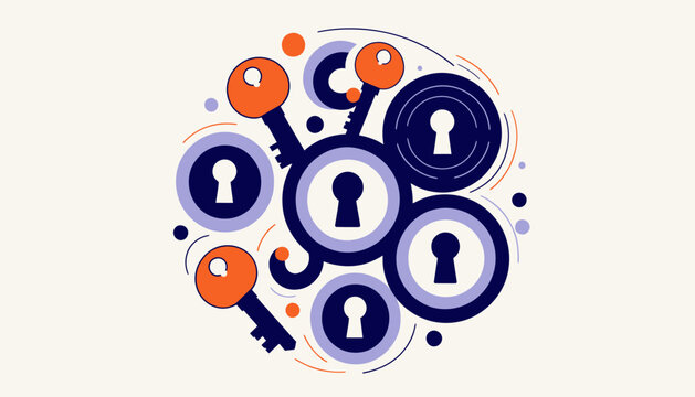 keys and padlocks, security concept