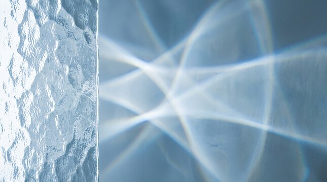 Sunlight reflecting off rippling water surface, creating geometric light patterns