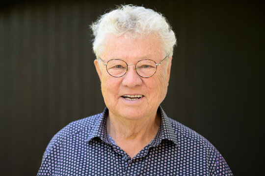 Authentic Happy Senior Man Portrait