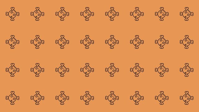 Medical websites, presentations, or educational materials. Clean design with bold colors and simple, repeating virus patterns for impact. Halloween background