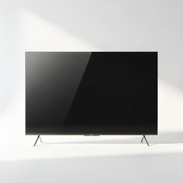 Modern flat screen tv on stand in room