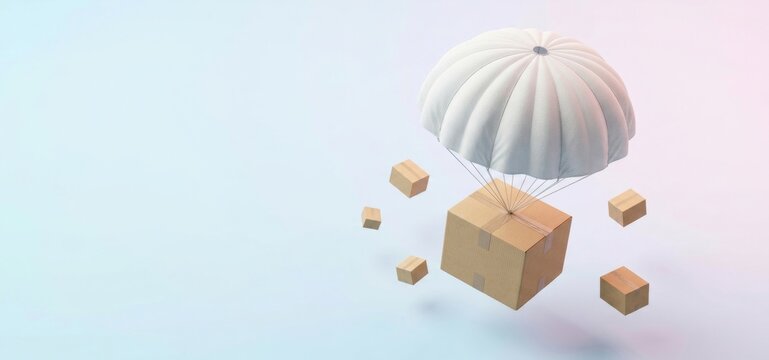 Minimalist Floating Delivery Parachute Concept