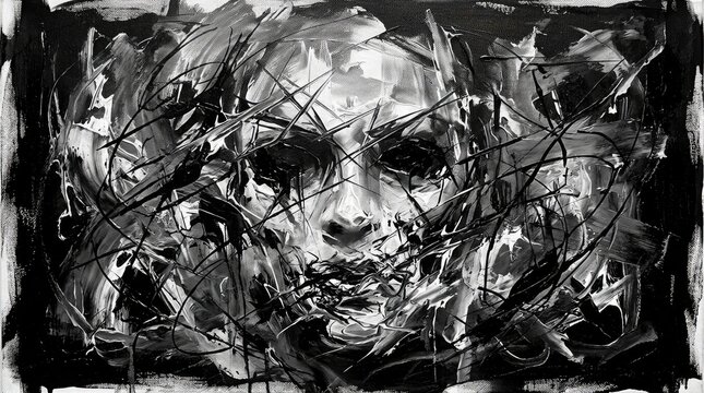 A hauntingly abstract depiction of a ghostly face evoking the chilling spirit and eerie atmosphere of the halloween season and