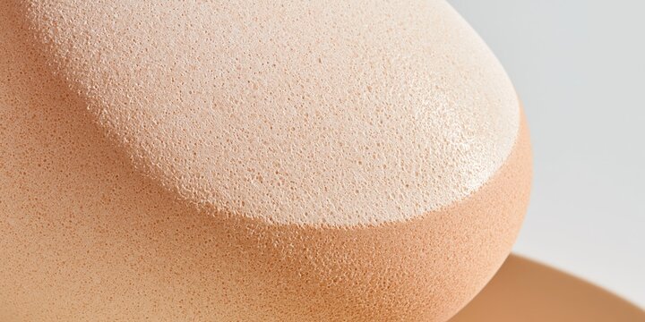 Close up of textured peach surface with soft gradient and subtle pores