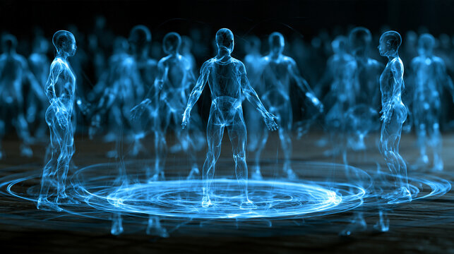 multi-agent artificial intelligence system, several glowing digital agents collaborating around a central data hub, dark 3D illustration