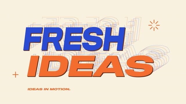Fresh Ideas &mdash; Colorful Kinetic Typography Loop