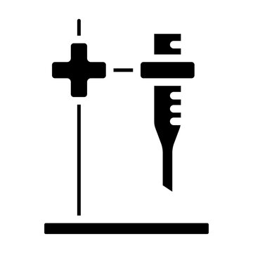 Burette Vector Glyph Icon Design