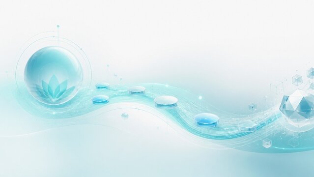 Abstract care continuum with clean copy space