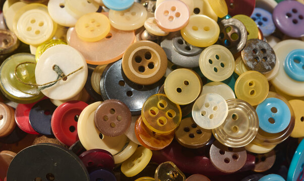 background of multi-colored buttons of different sizes