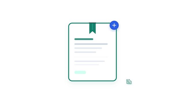 Digital document icons showing verification and signing process