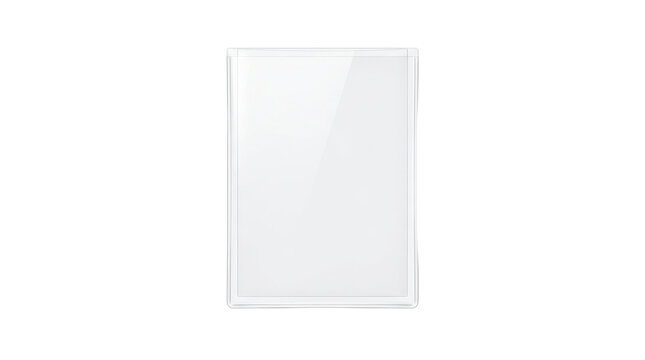 Clear toploader card holder isolated on transparent background
