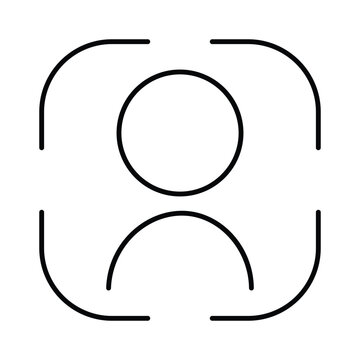 User Profile Icon Outline Vector for Account App UI Interface