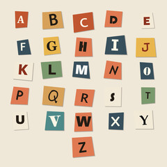 Colorful Alphabet Letters A to Z on White Background for Kids Education and Learning © Victor Designer 
