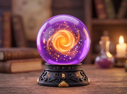 Glowing galaxy crystal