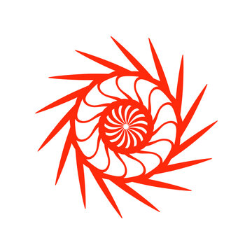 Dynamic Red Radial Spiral De ign