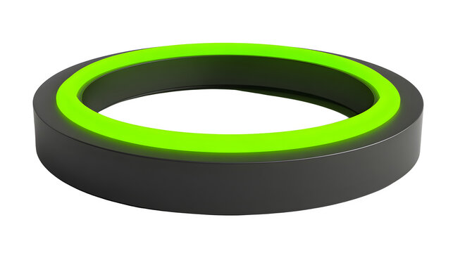 3d progress ring widget with green glow