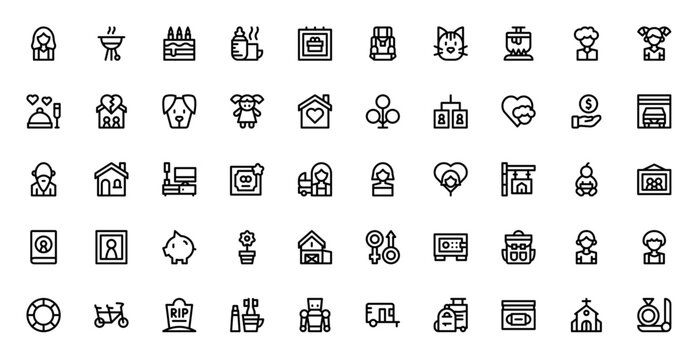 Family Graphic Icon Pack for Creative Media
