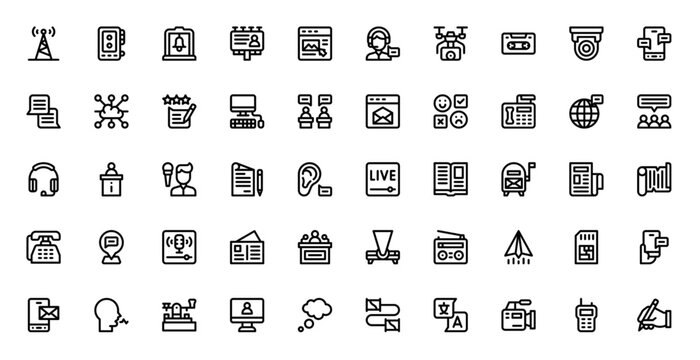 Communications Icon Bundle for Brand and Product Design