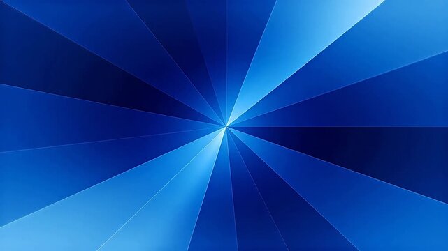 Blue radial geometric pattern with fan shapes and gradient from center