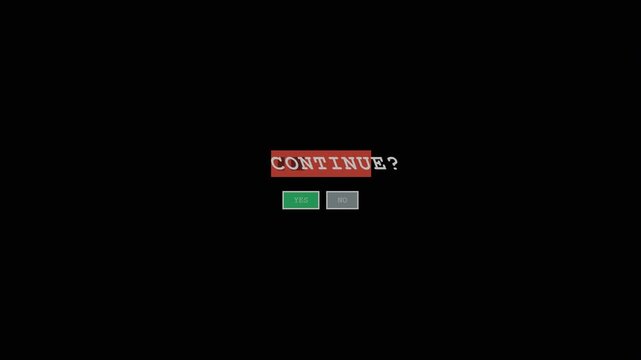 Question text appears on black background for decision making